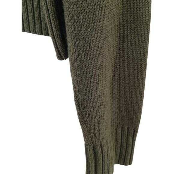 Marissa Webb Collective Women’s Sweater M Olive Green Chevron Stripe Crewneck Pu - Picture 8 of 12